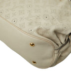 Louis Vuitton Monogram Mahina XL Shoulder Bag Gray Ivory White Leather — view 4