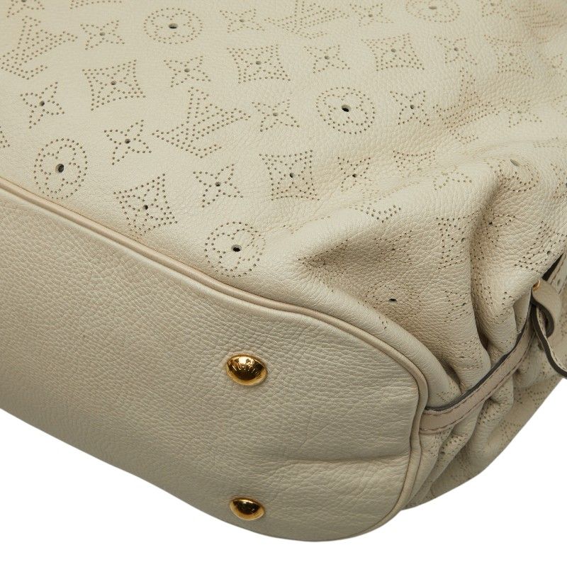 Louis Vuitton Monogram Mahina XL Shoulder Bag Gray Ivory White Leather — view 6