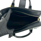 Saint Laurent Paris Cabas YSL Logo Leather 2-Way Shoulder Bag Black — view 9