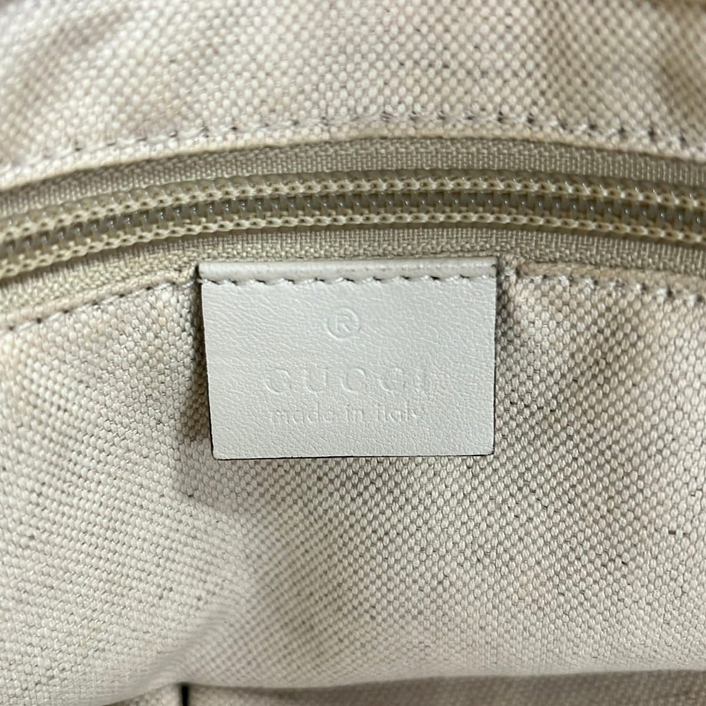 Gucci Tote Flora Ivory Green Multi Leather — view 9