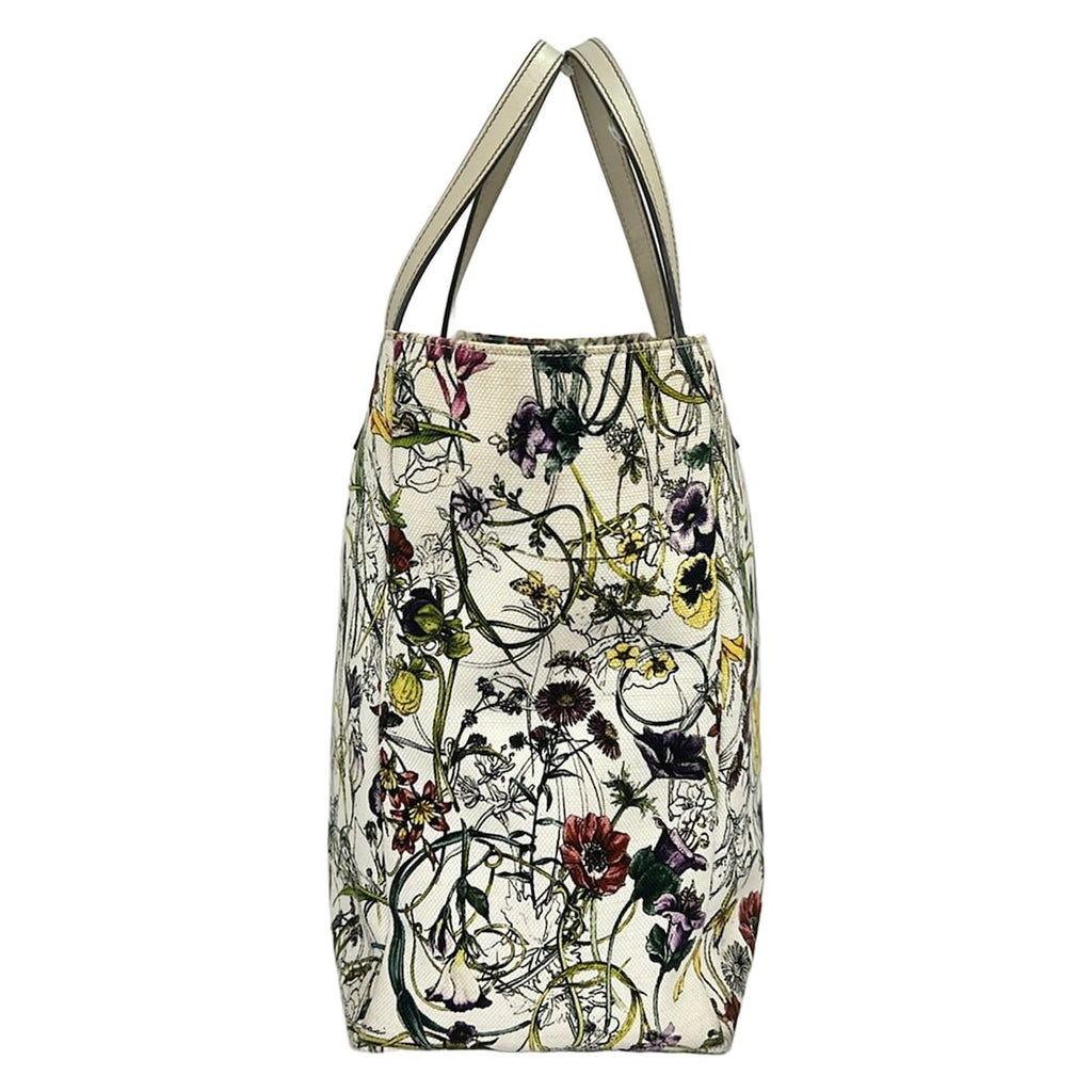 Gucci Tote Flora Ivory Green Multi Leather — view 4