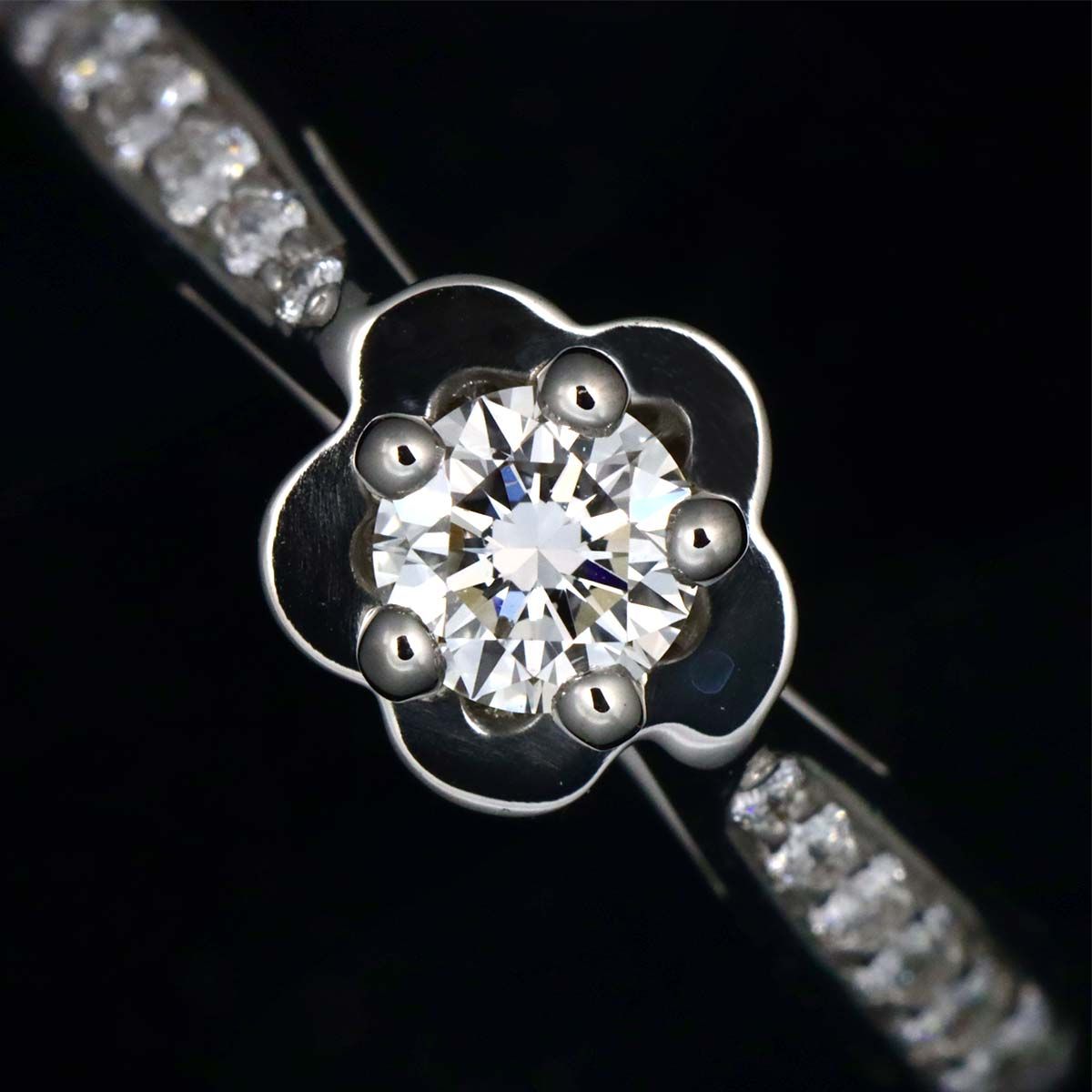 Chanel Camellia Diamond 50 Ring Pt Platinum — view 5