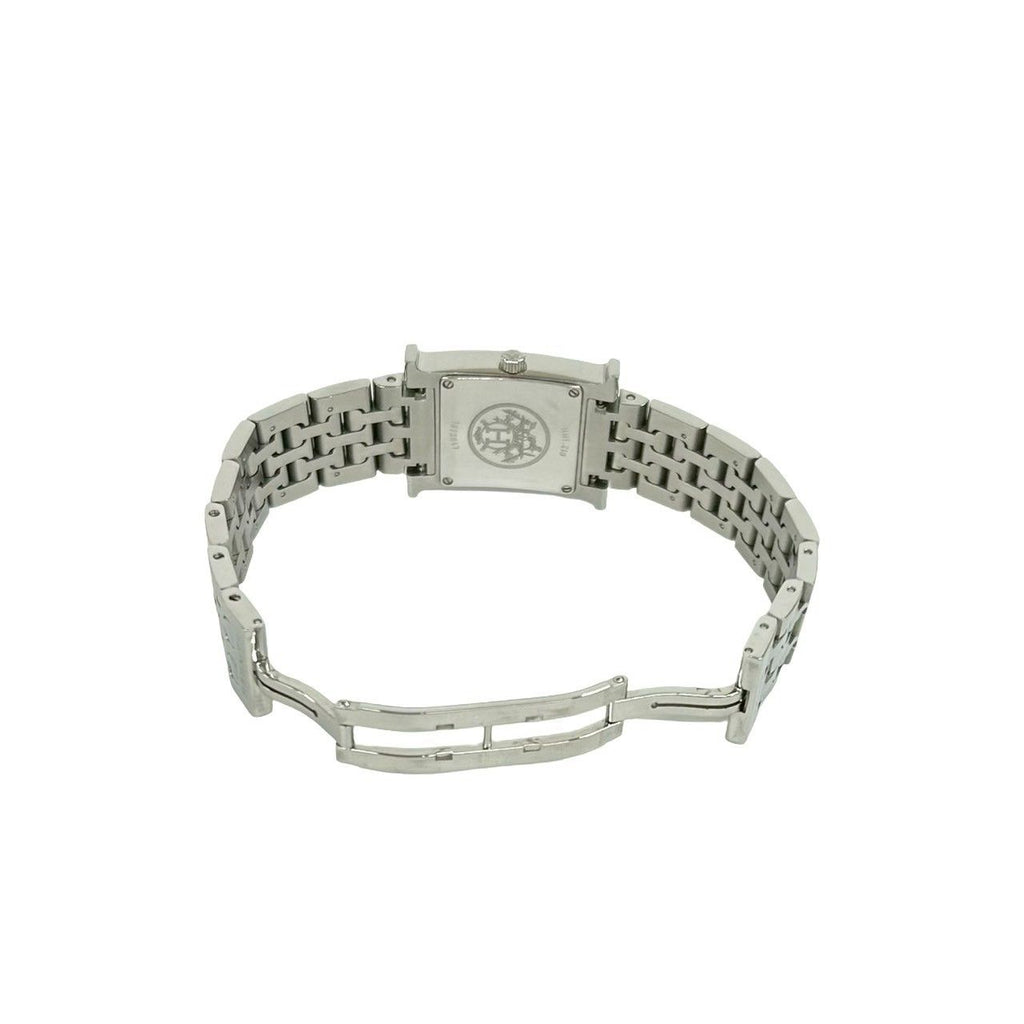 Hermes Watch Stainless Steel Quartz Wristwatch Silver Black — view 8