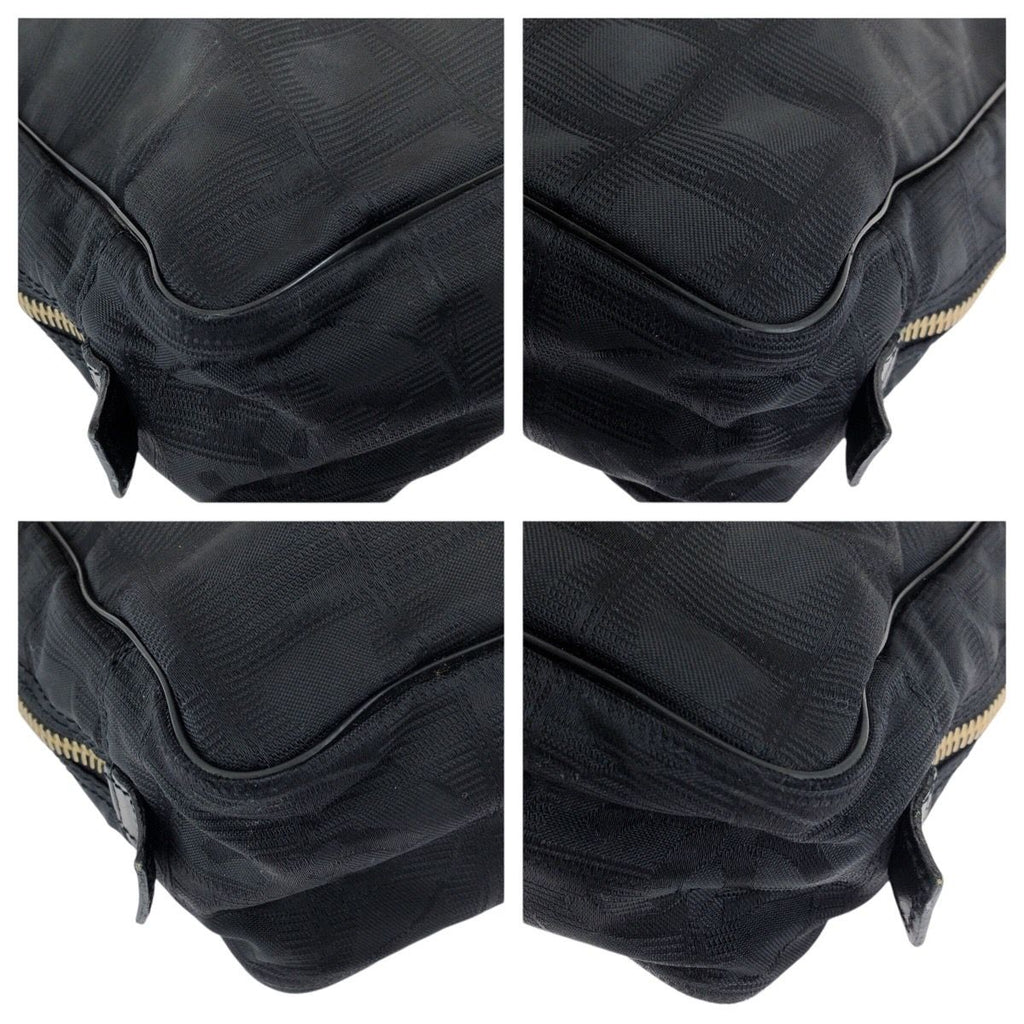 Chanel New Travel Line CC Logo Black Gold Nylon Leather Tote Business — view 3