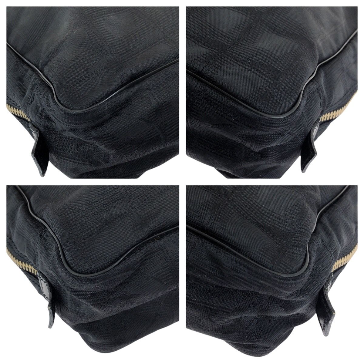 Chanel New Travel Line CC Logo Black Gold Nylon Leather Tote Business — view 3