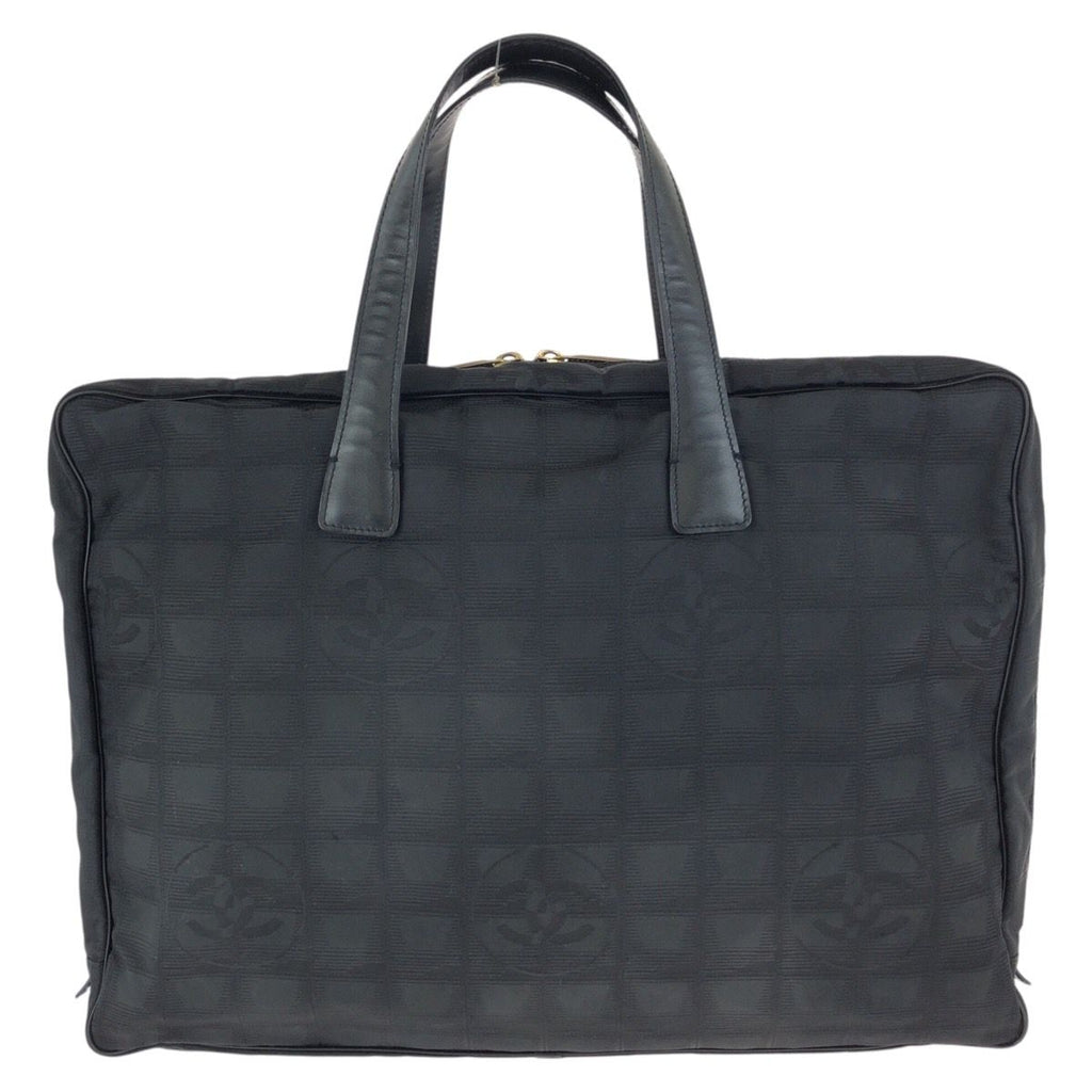 Chanel New Travel Line CC Logo Black Gold Nylon Leather Tote Business — view 2