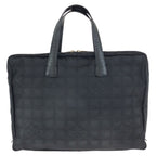 Chanel New Travel Line CC Logo Black Gold Nylon Leather Tote Business — view 2