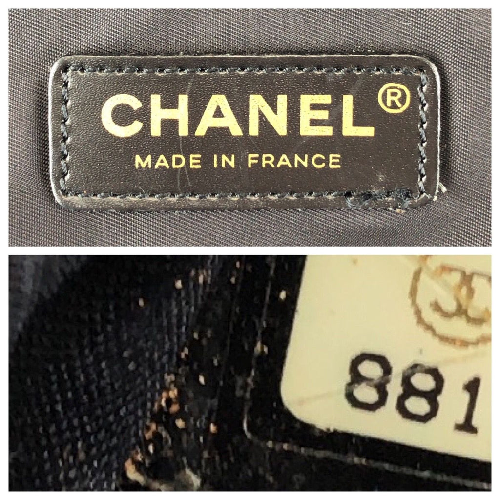 Chanel New Travel Line CC Logo Black Gold Nylon Leather Tote Business — view 4
