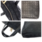 Chanel New Travel Line CC Logo Black Gold Nylon Leather Tote Business — view 5