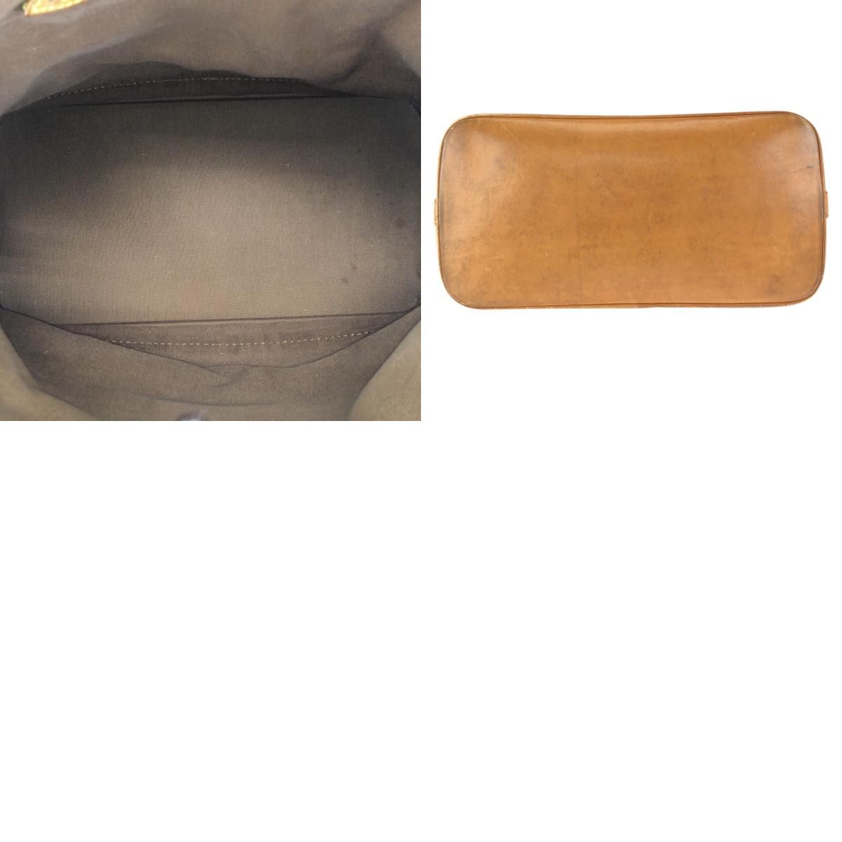 Louis Vuitton Monogram Alma PM Brown Gold Leather Tote — view 9