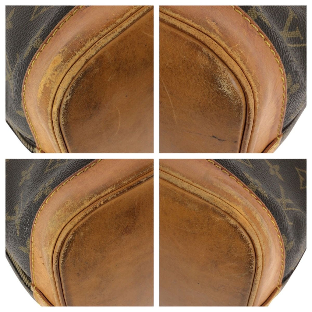 Louis Vuitton Monogram Alma PM Brown Gold Leather Tote — view 3