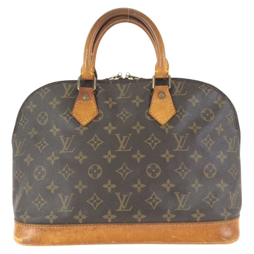 Louis Vuitton Monogram Alma PM Brown Gold Leather Tote
