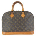 Louis Vuitton Monogram Alma PM Brown Gold Leather Tote