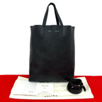 Celine Vertical Cabas Leather 2-Way Shoulder Bag Mini Tote Black