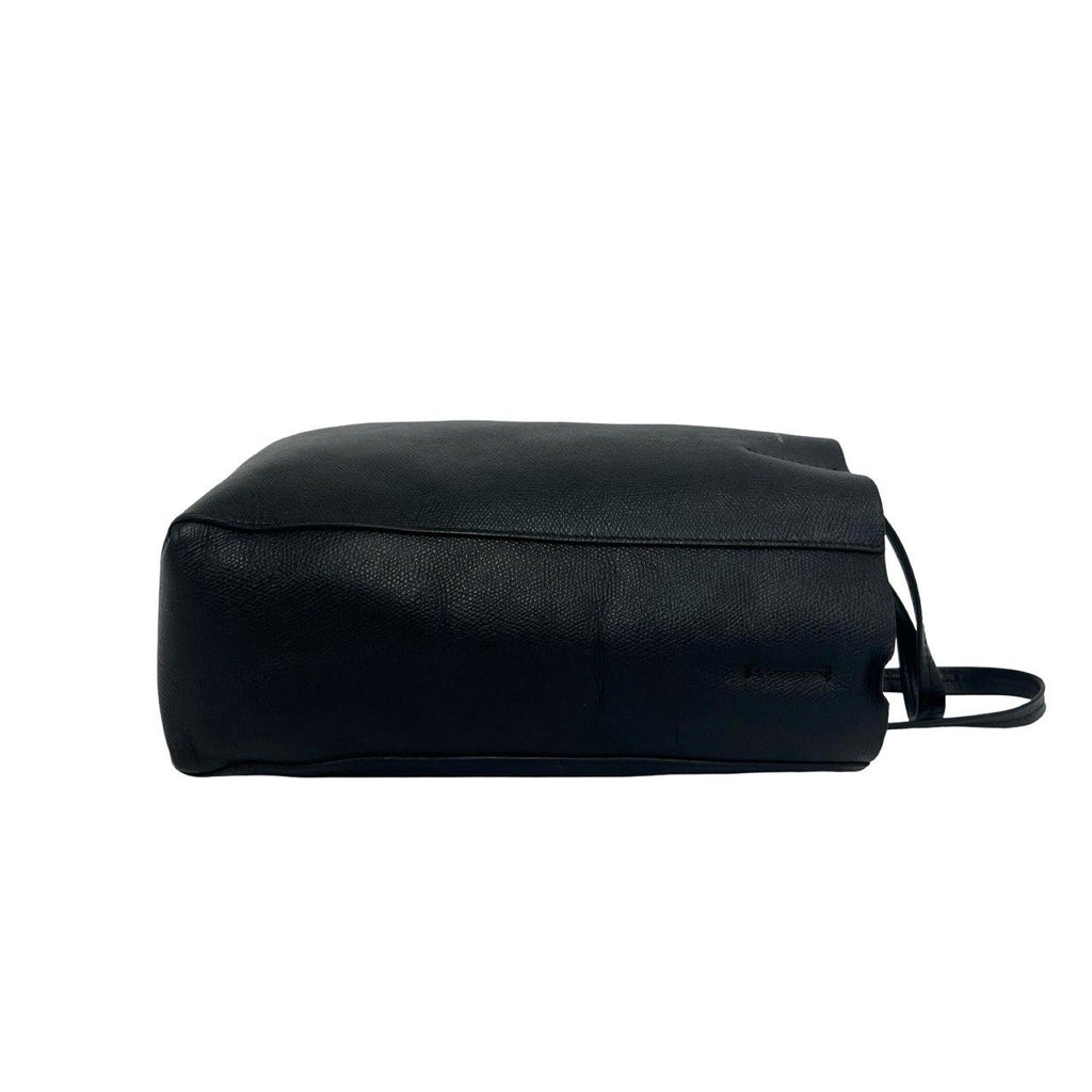 Celine Vertical Cabas Leather 2-Way Shoulder Bag Mini Tote Black — view 6