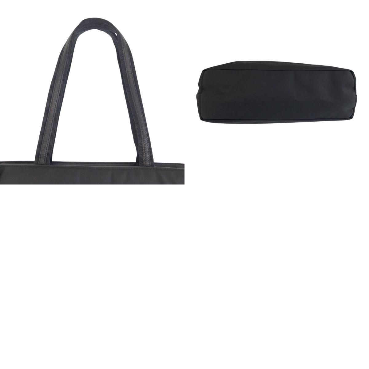 Prada Tessuto Black Nylon Leather Tote Shoulder — view 9