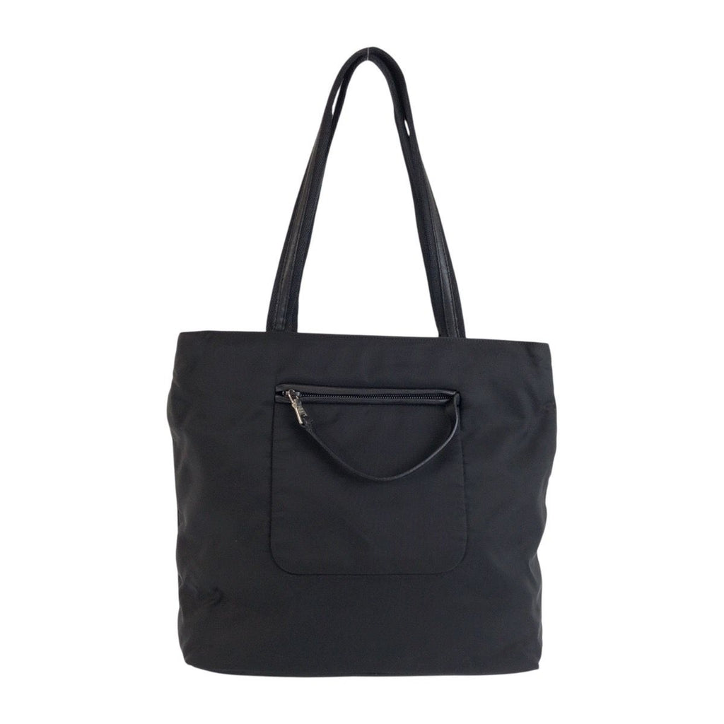Prada Tessuto Black Nylon Leather Tote Shoulder — view 2