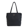Prada Tessuto Black Nylon Leather Tote Shoulder