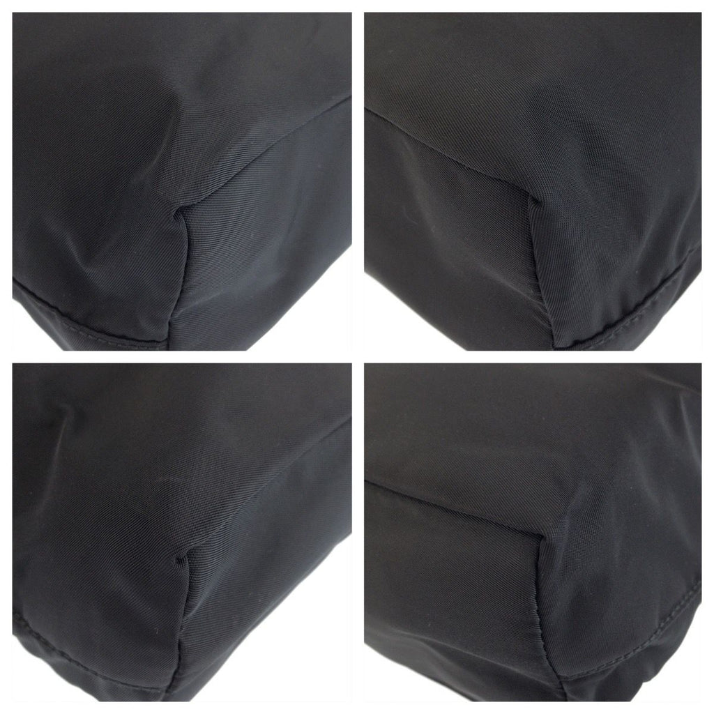 Prada Tessuto Black Nylon Leather Tote Shoulder — view 3