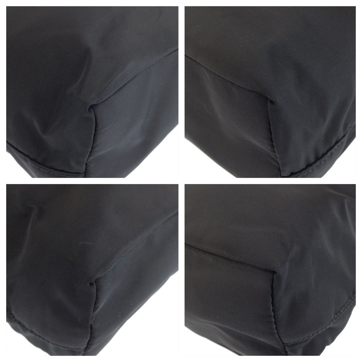 Prada Tessuto Black Nylon Leather Tote Shoulder — view 3