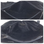 Prada Tessuto Black Nylon Leather Tote Shoulder — view 8