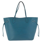 Louis Vuitton Epi Neverfull MM Blue Silver Leather Tote Shoulder — view 2