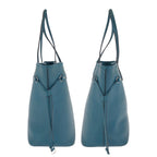 Louis Vuitton Epi Neverfull MM Blue Silver Leather Tote Shoulder — view 8