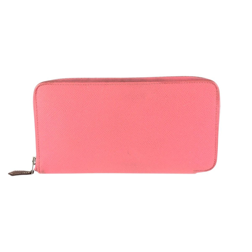 Hermes Azap Long Silk in Rose Azalea Pink Silver Veau Wallet Zip Around — view 2