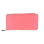 Hermes Azap Long Silk in Rose Azalea Pink Silver Veau Wallet Zip Around — view 2