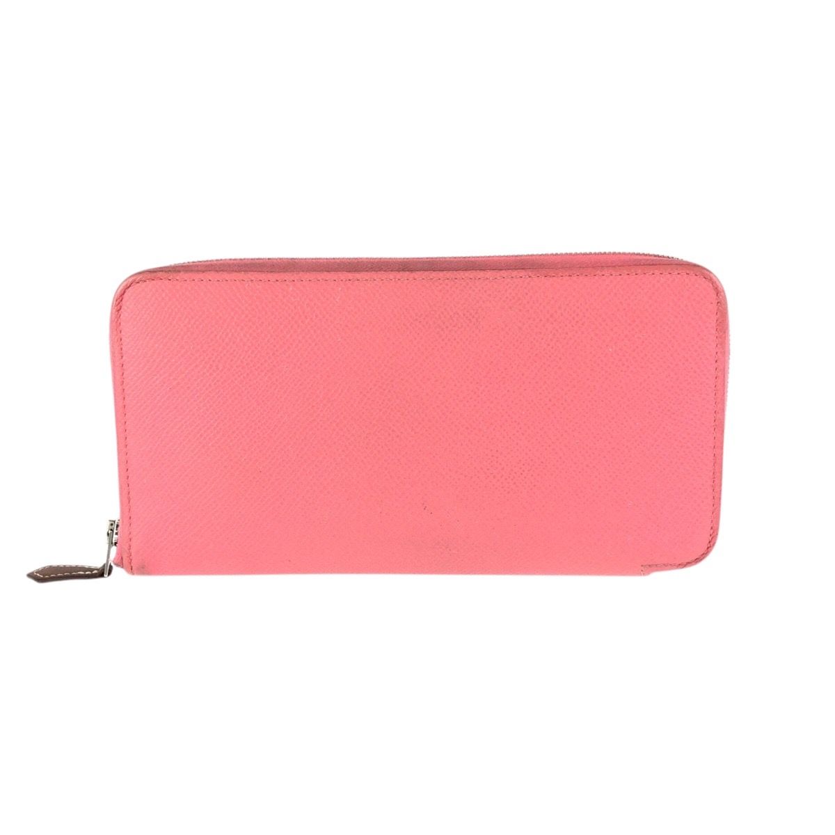 Hermes Azap Long Silk in Rose Azalea Pink Silver Veau Wallet Zip Around — view 2