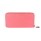 Hermes Azap Long Silk in Rose Azalea Pink Silver Veau Wallet Zip Around