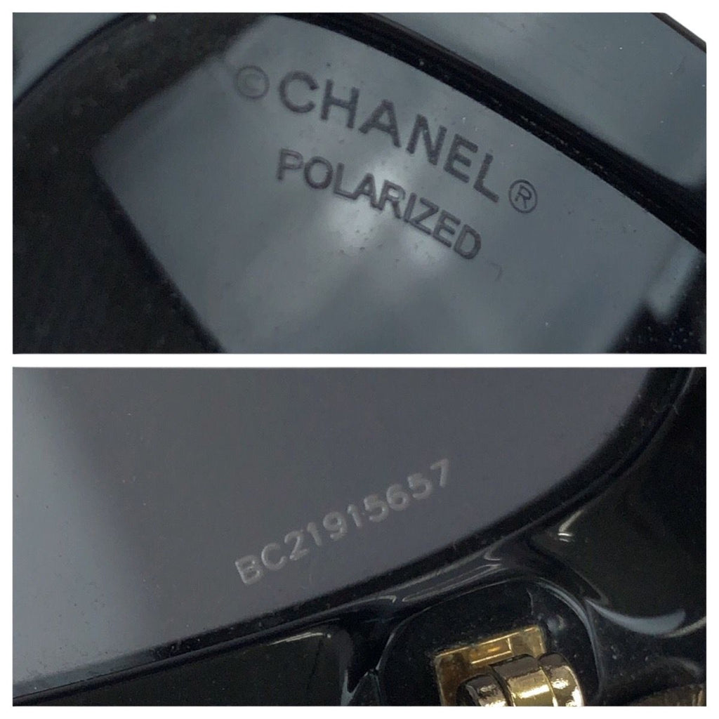 Chanel Bijou CC Logo Limited Edition Black Pink Gold Acetate Sunglasses Eyewear — view 7