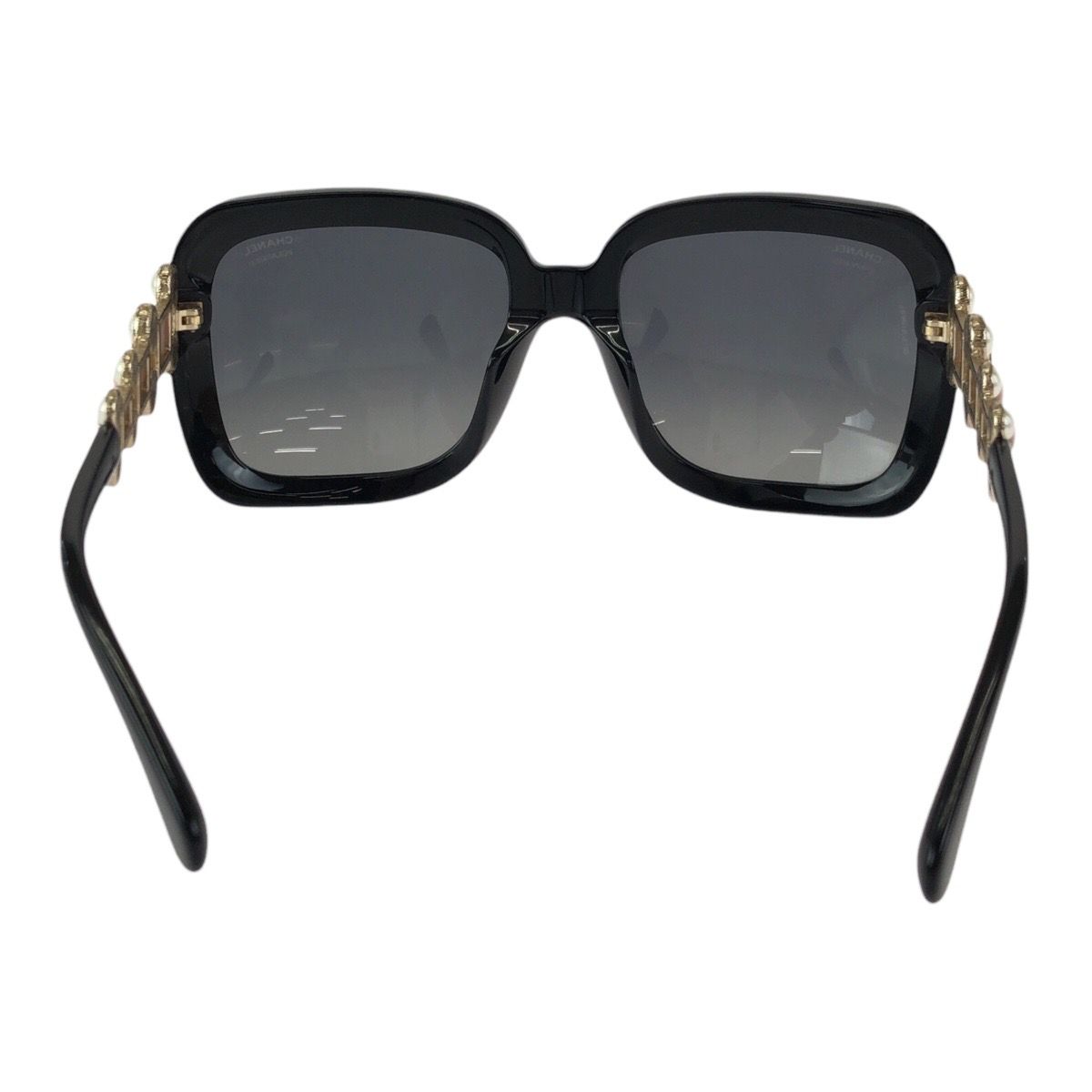Chanel Bijou CC Logo Limited Edition Black Pink Gold Acetate Sunglasses Eyewear — view 3