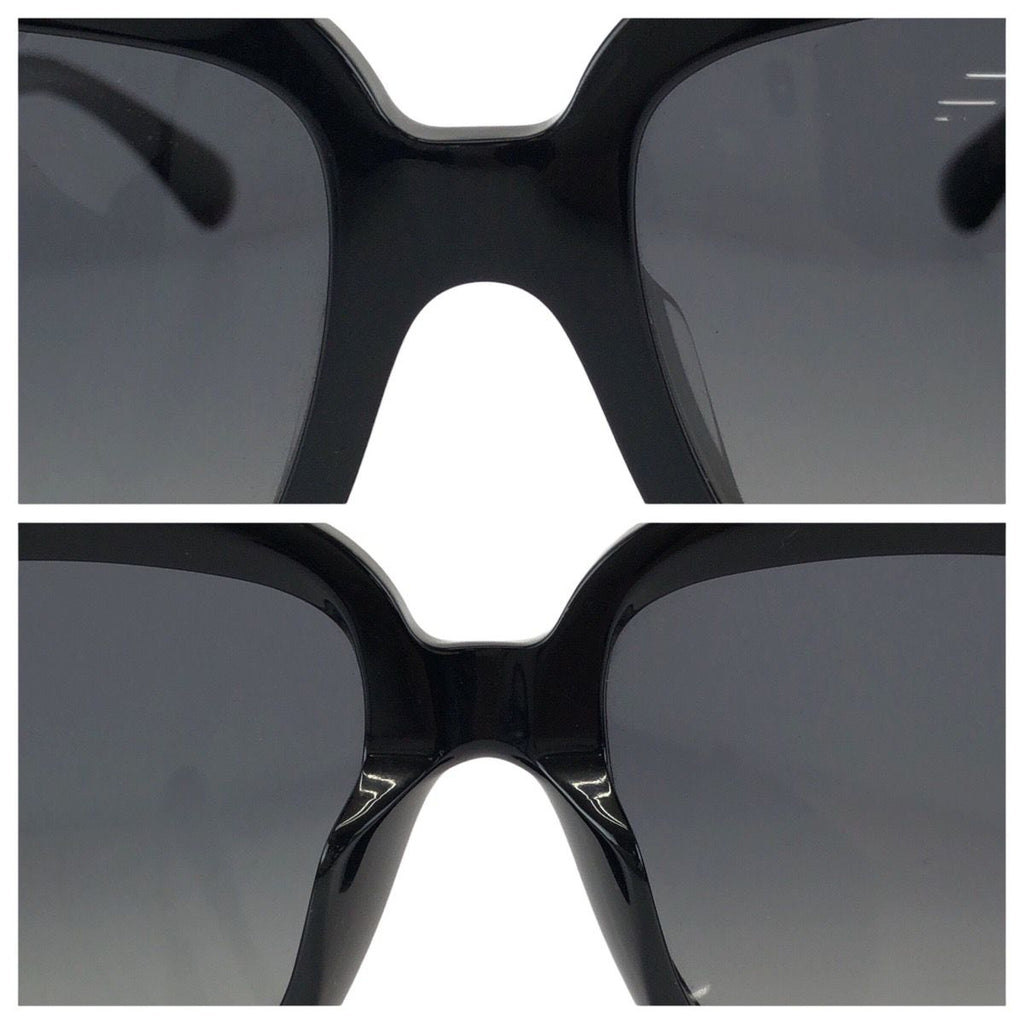 Chanel Bijou CC Logo Limited Edition Black Pink Gold Acetate Sunglasses Eyewear — view 6
