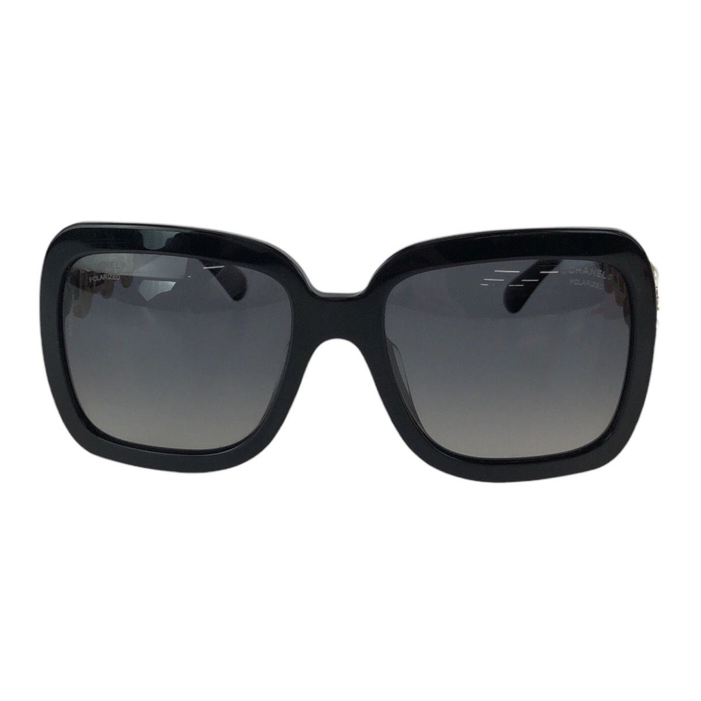 Chanel Bijou CC Logo Limited Edition Black Pink Gold Acetate Sunglasses Eyewear — view 2