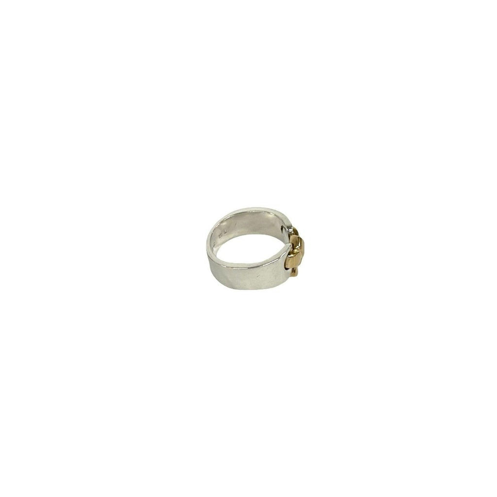 Hermes Russet Ribbon Ring 925 Sterling Silver Gold — view 5