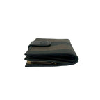 Fendi Vintage Pecan Leather Kiss Lock Bifold Wallet Brown Black — view 4