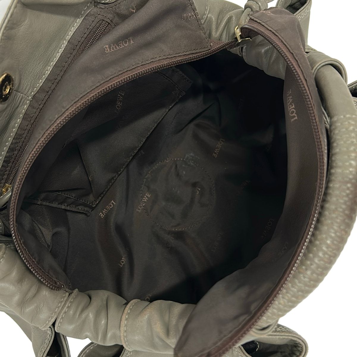 Loewe Handbag Nappa Aire Dark Gray Leather — view 7