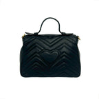 Gucci GG Marmont Leather 2-Way Shoulder Bag Pochette Black — view 3