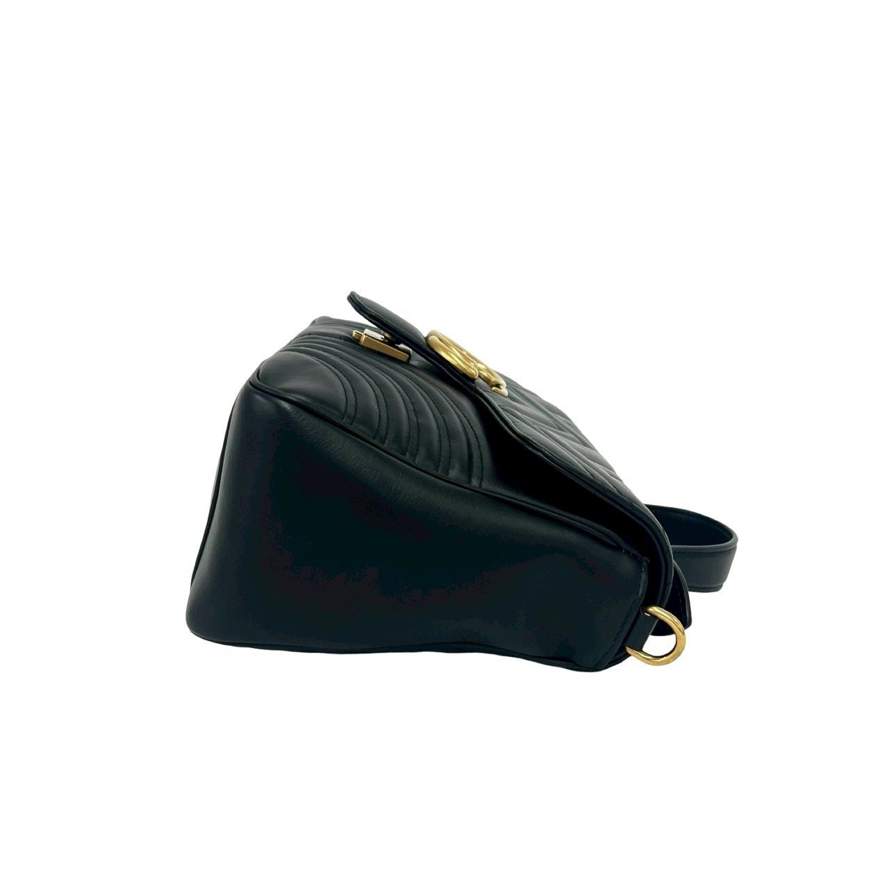 Gucci GG Marmont Leather 2-Way Shoulder Bag Pochette Black — view 6