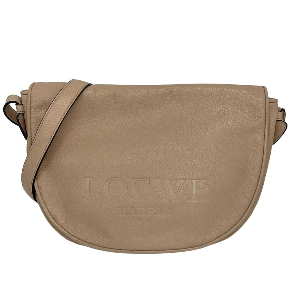 Loewe Shoulder Bag Heritage 376.79.752 Beige Leather