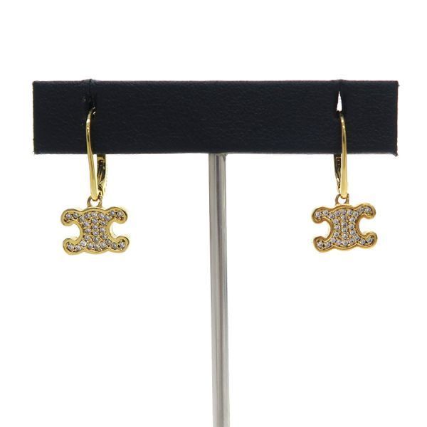 Celine Triomphe Rhinestone Earrings