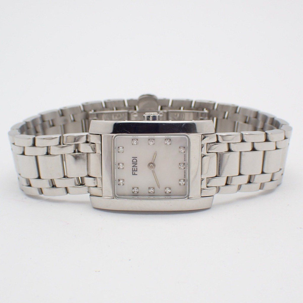 Fendi Classico Quartz Watch Diamond Shell Dial SS — view 2