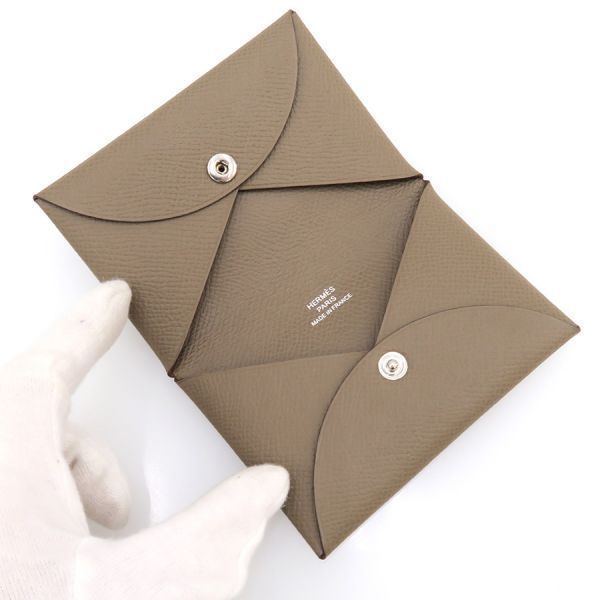 Hermes Calvi Wallet Gray — view 3