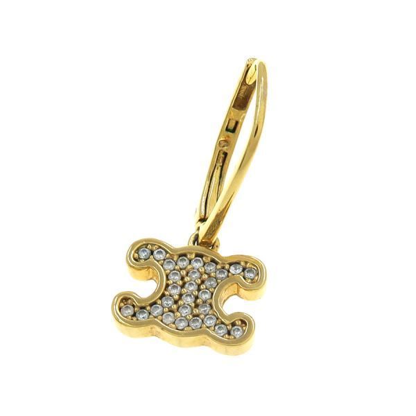 Celine Triomphe Rhinestone Earrings — view 4