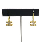 Celine Triomphe Rhinestone Earrings