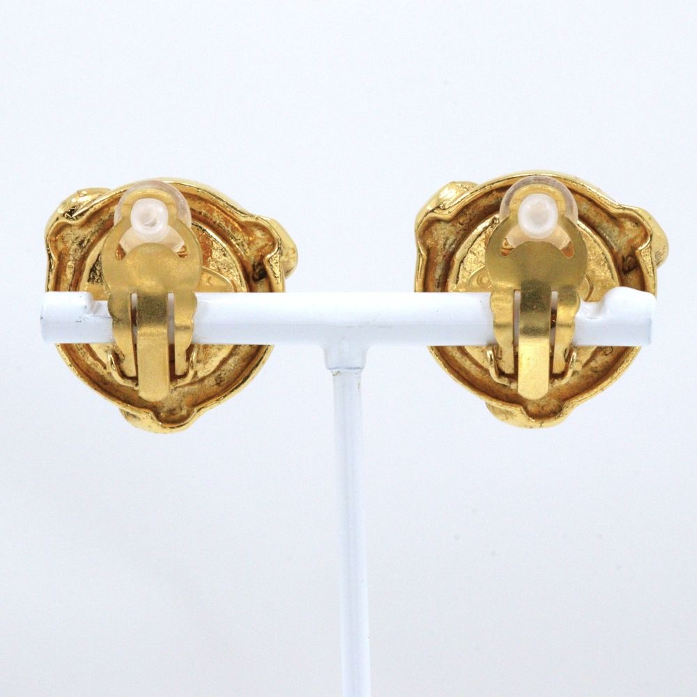 Chanel Vintage Gold Plated Faux Pearl Earrings — view 3