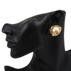 Chanel Vintage Gold Plated Faux Pearl Earrings — view 2