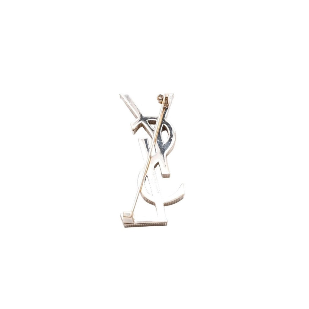 Saint Laurent Yves Brooch Cassandra Logo Opium Gold — view 7