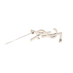 Saint Laurent Yves Brooch Cassandra Logo Opium Gold — view 2